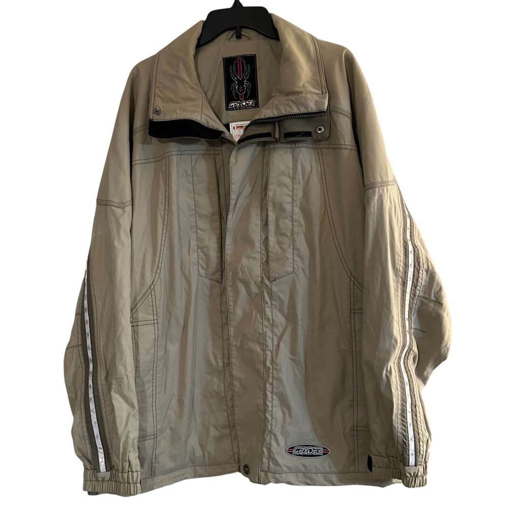 Spyder Jacket Mens XL Snowboarding Skiing XT Winter Coat Outdoor Beige‎ Tan